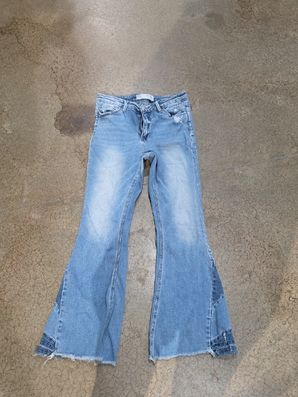High-Rise Light Blue Flare Jeans for Women